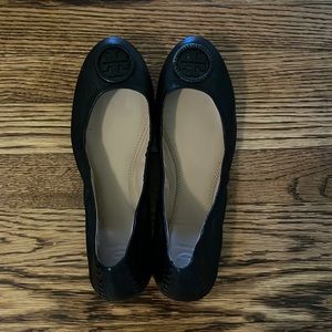 Black Tory Burch flats, size 8.5